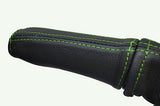 green stitch FITS FORD ESCORT MK6 & RS2000 95-00 LEATHER HANDBRAKE HANDLE COVER