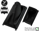 BLACK& BLACK LEATHER GEAR GAITER +PLASTIC FRAME+ TOP RING FOR HONDA CIVIC 88-95