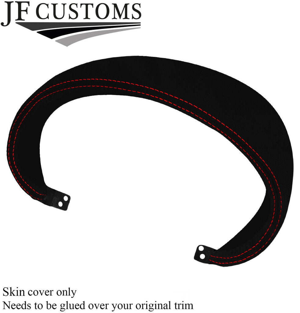RED STITCH SPEEDO HOOD CLUSTER LUXE SUEDE COVER FOR AUDI TT MK2 2006-2014