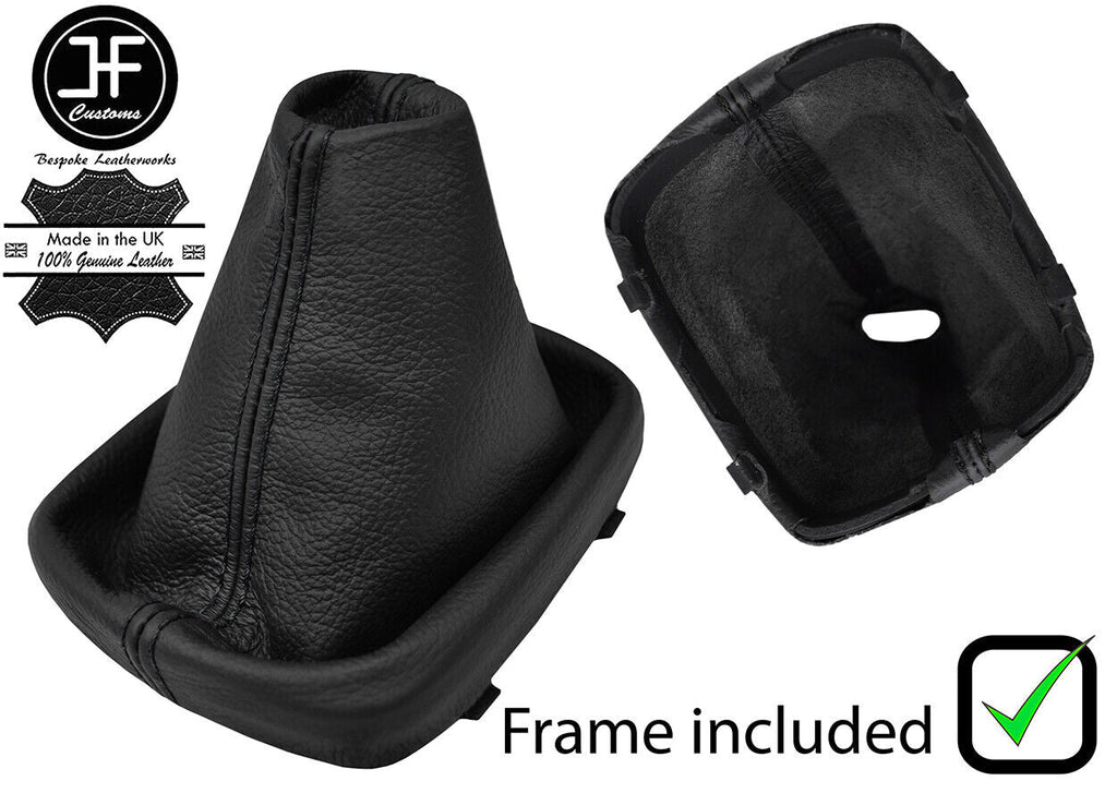 BLACK STITCH LEATHER MANUAL GEAR GAITER WITH PLASTIC FRAME FOR AUDI Q3 2011-2018
