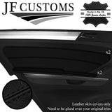 BLACK STITCH LEATHER 4X DOOR TRIM ARMREST COVER FOR MERCEDES ML W164 05-11