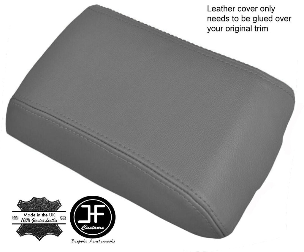 GREY REAL LEATHER ARMREST COVER FITS LAND ROVER DISCOVERY TD5 300 TDI 96-04