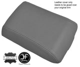 GREY REAL LEATHER ARMREST COVER FITS LAND ROVER DISCOVERY TD5 300 TDI 96-04