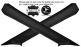 BLACK STITCHING 2X REAR C PILLAR LEATHER COVERS FITS ROVER SD1 VITESSE