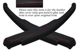 RED STITCH 2X DOOR HANDLE ARMREST SKIN COVERS FITS TRIUMPH STAG MK1 MK2