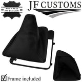 BLACK STITCH PERFORATED LEATHER MANUAL GEAR GAITER+FRAME FOR BMW E81 E82 E87 E88