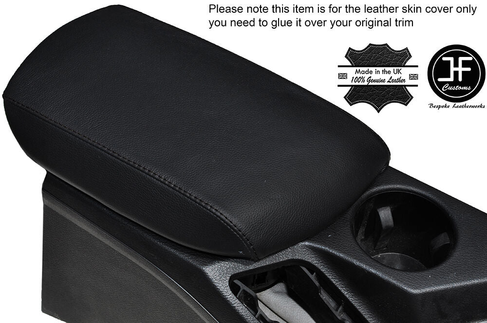BLACK STITCHING LEATHER ARMREST LID COVER FITS BMW X1 E84 2009-2015 CUSTOM NEW
