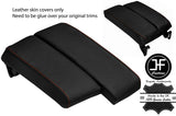 BROWN STITCH SPLIT SLIDING ARMREST LID LEATHER COVERS FOR BMW E90 E91 E92 E93
