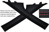 RED STITCH 2X A POST PILLAR LEATHER SKIN COVERS FITS NISSAN MURANO 2003-2008