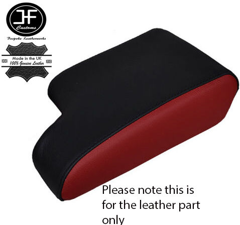 BLACK & DARK RED LEATHER ARMREST REPLACEMENT COVER  FITS BMW 3 SERIES E36 91-98