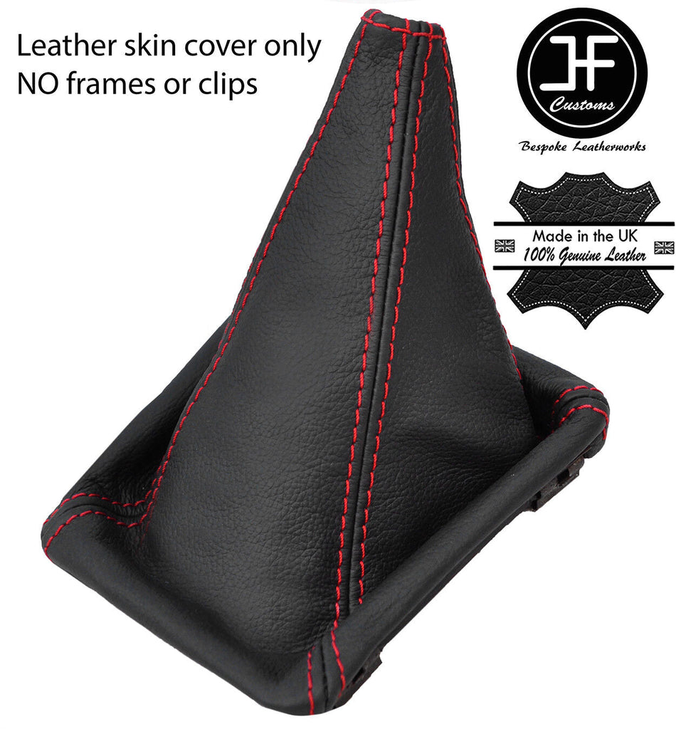 RED  STITCH TOP GRAIN LEATHER GEAR GAITER FOR VW GOLF MK1 RABBIT JETTA CABRIO