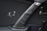 BLACK STITCH FITS TOYOTA AVENSIS 09+ 2X REAR DOOR HANDLE LEATHER COVERS