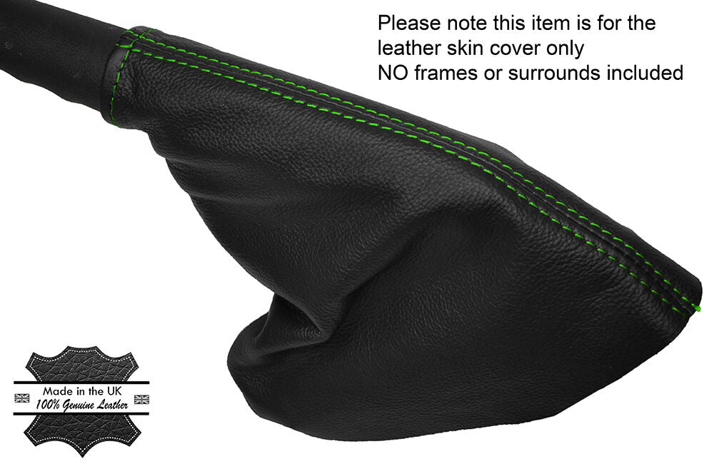 GREEN STITCH LEATHER SKIN HANDBRAKE GAITER FITS BMW MINI COOPER F55 F56 14-16