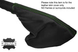GREEN STITCH LEATHER SKIN HANDBRAKE GAITER FITS BMW MINI COOPER F55 F56 14-16