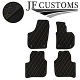 CREAM DIAMOND VINYL 4X TAILORED FLOOR CARPETS FOR SKODA SUPERB MK2 08-15