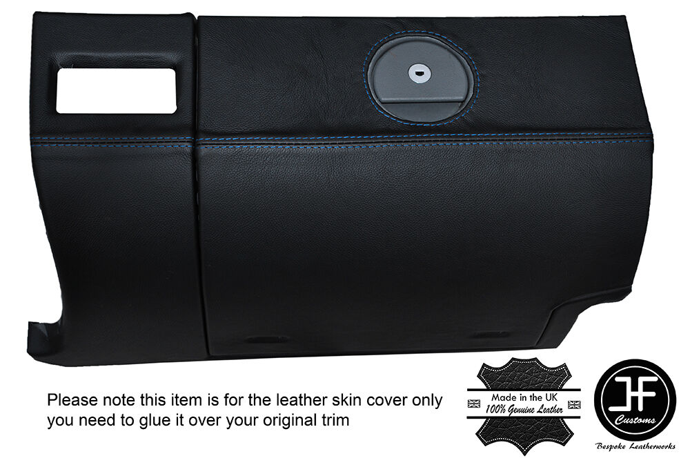 BLUE STITCHING GLOVE BOX LEATHER COVER FITS CHRYSLER CROSSFIRE 03-08 CUSTOM NEW