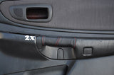 red sttiching FITS  SUBARU IMPREZA WRX STI 98-00  2X DOOR HANDLE LEATHER COVERS
