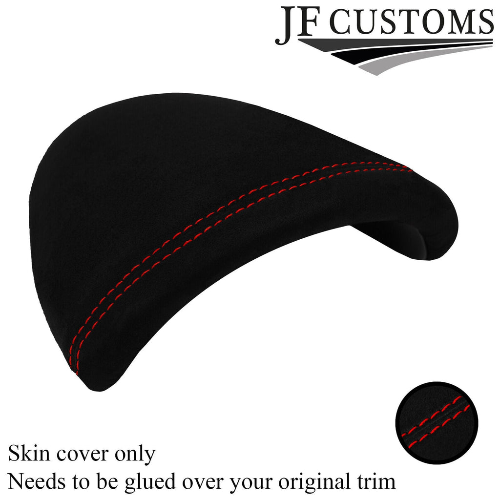 RED STITCH LUXE SUEDE SPEEDO SURROUND HOOD COVER FOR FIAT 500X 500 X 15-21