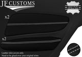 WHITE STITCH REAR DOOR TRIM ARMREST 4X LEATHER COVERS FOR BMW E82 COUPE 04-13