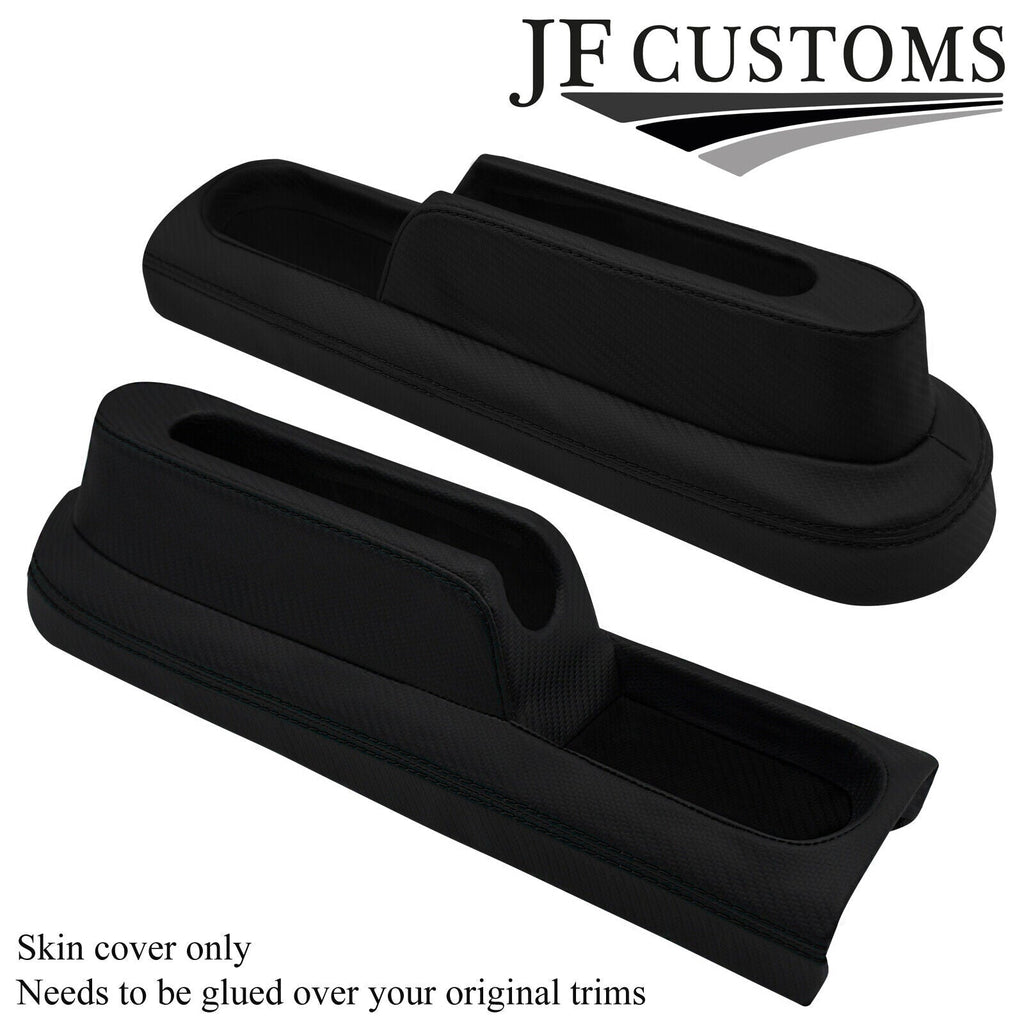 BLACK  STITCH CARBON HANDBRAKE SURROUND TRIM COVER FOR FORD FIESTA MK6 02-08