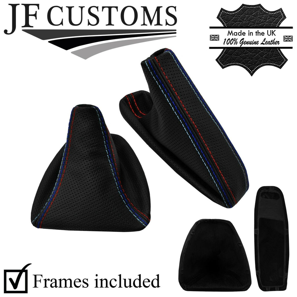 RED & TRI STITCH PERFORATED LEATHER SET + FRAMES FOR BMW E90 E92 E93 CUSTOM NEW