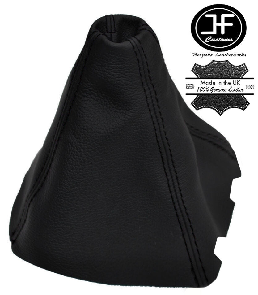 BLACK STITCHING REAL LEATHER MANUAL GEAR GAITER BOOT FITS FORD C MAX 2010-2016