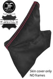 RED STITCHING REAL SUEDE HANDBRAKE GAITER FOR TOYOTA GT86 SUBARU BRZ 12-17