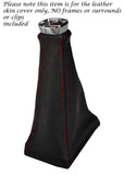 RED STITCH MANUAL LEATHER GEAR GAITER FITS TOYOTA LAND CRUISER PRADO 150