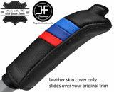 BLACK STITCH TRISTRIPE HANDBRAKE HANDLE LEATHER COVER FOR BMW 3 SERIES E46 99-05