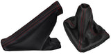 RED DOUBLE STITCHING FITS  MAZDA MX5 MK3 2005-2012 GEAR HANDBRAKE GAITERS
