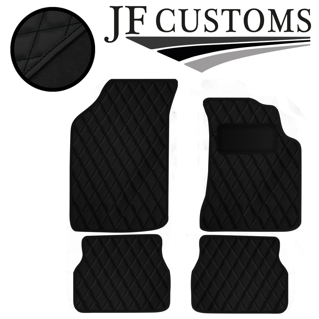 BLACK DIAMOND STITCH VINYL 4XTAILORED FLOOR CARPET FOR GOLF MK2 74-83 JF 1