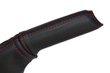 red stitch FITS VAUXHALL OPEL MERIVA 03-09 LEATHER HANDBRAKE HANDLE CUSTOM NEW