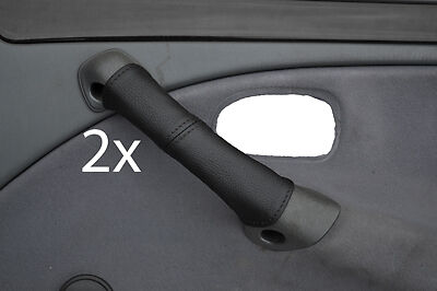black stitch FITS ROVER 400 45 MG ZS 98-05 2X DOOR HANDLE COVERS CUSTOM NEW