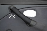black stitch FITS ROVER 400 45 MG ZS 98-05 2X DOOR HANDLE COVERS CUSTOM NEW