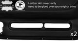 BLACK REAL LEATHER 2X DOOR POCKET TRIM COVERS FOR SKYLINE R32 GTS GTR 89-94