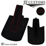 D RED STITCH SUEDE HANDBRAKE GAITER + PLASTIC FRAME FOR BMW Z4 E85 E86 02-08