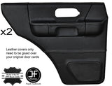 GREY STITCH 2X REAR FULL DOOR CARD LTHR COVERS FITS LAND ROVER DISCOVERY 96-04