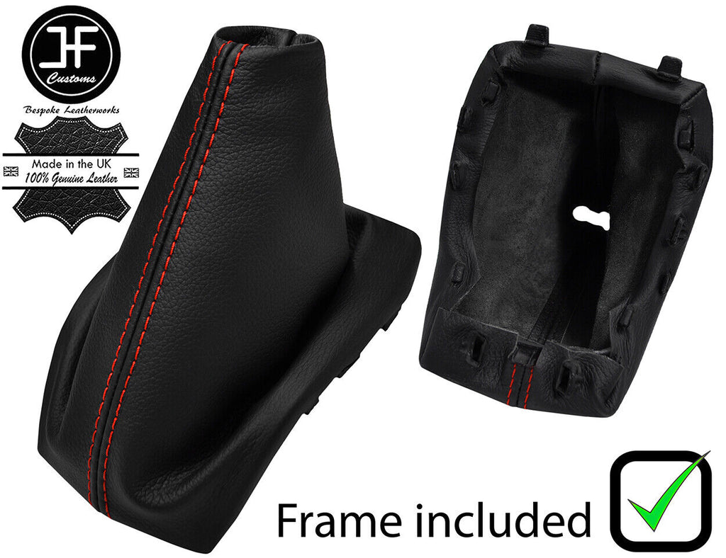 RED STITCH REAL LEATHER MANUAL GEAR+PLASTIC FRAME FITS PEUGEOT 2008 2013-2019