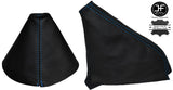 BLUE STITCH LEATHER MANUAL GEAR & HANDBRAKE GAITER FITS NISSAN 300ZX Z32
