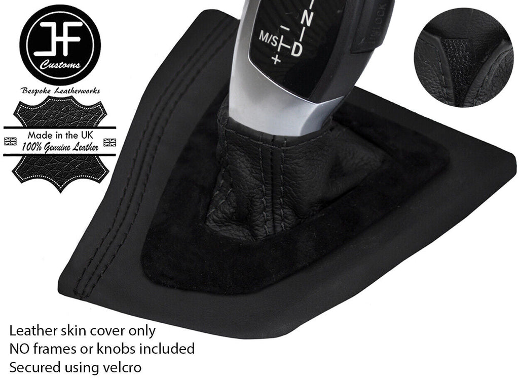 BLACK STITCH LEATHER AUTOMATIC GEAR GAITER FOR BMW 3 SERIES F30 F31 12-15