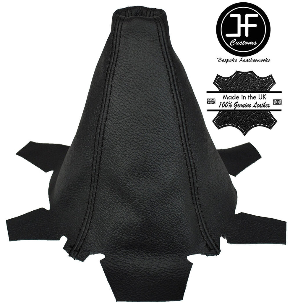 BLACK STITCHING FITS HONDA INTEGRA DC5 2002-2006 BLACK LEATHER GEAR GAITER NEW