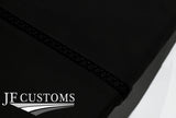 BLACK LUX-STITCH LEATHER 2X FRONT DOOR COVERS FOR LAND ROVER DEFENDER 90 110
