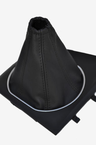 FITS FORD MONDEO Mk3 03-06 GAITER BEST LEATHER BLACK STITCH CUSTOM NEW