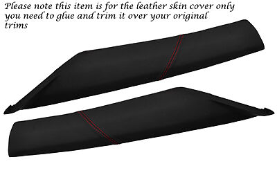 RED STITCH FITS MAZDA RX8 03-12 2X WINDSCREEN PILLAR LEATHER SKIN COVERS ONLY