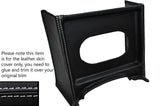 WHITE STITCH CONSOLE GRILL RADIO SURROUND LEATHER SKIN COVER FITS MG MGB EARLY