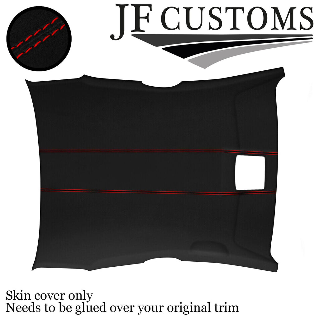 RED STITCH LUXE- SUEDE ROOF HEADLINER COVER FOR MAZDA RX8 2002-2012 CUSTOM NEW