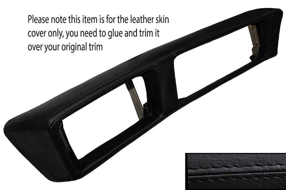 BLACK STITCH UPPER DASH DASHBOARD TRIM LEATHER SKIN COVER FITS ALFA ROMEO 75
