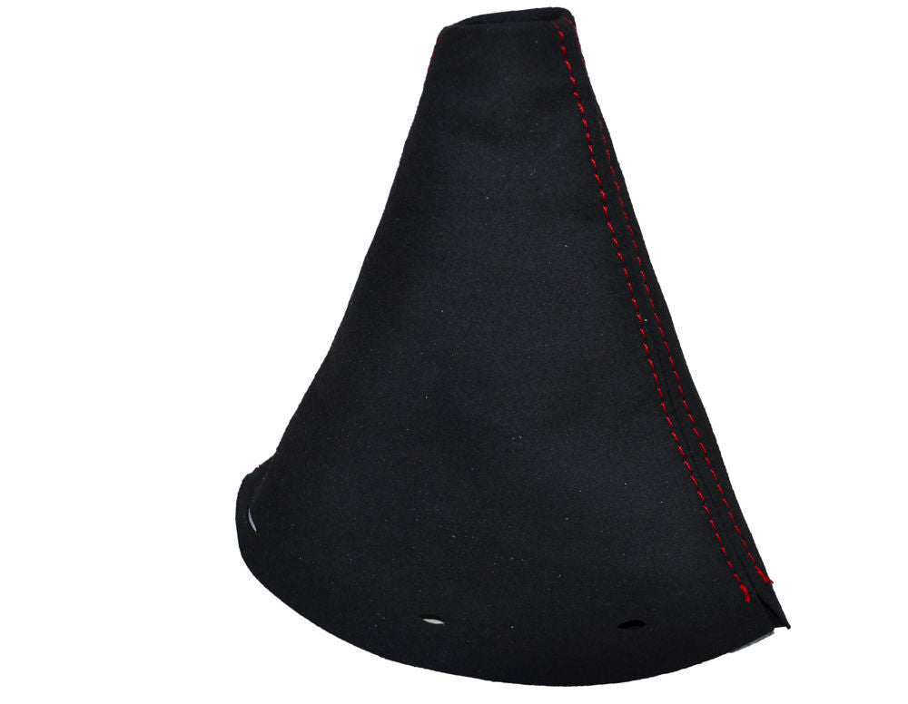 RED DOUBLE STITCH FITS CITROEN C2 2003-2009 GEAR GAITER GENUINE SUEDE GAITOR