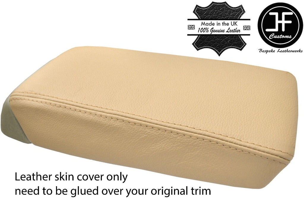 BEIGE GENUINE REAL LEATHER ARMREST COVER FITS HONDA ACCORD 2003-2007 CUSTOM NEW