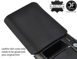 BLACK STITCHING TOP GRAIN LEATHER ARMREST LID COVER FITS HONDA S2000 1999-2003
